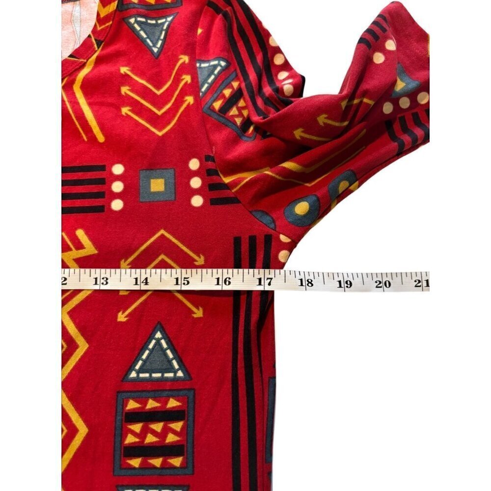 LuLaRoe Gigi Women's Red Design Top - Picture 5 of 7